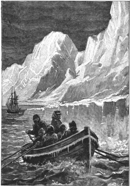 Four sailors at the oars, and one at the helm