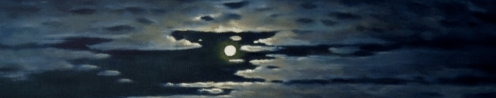 "Moonlight Night on the Dnieper" (part - moon) by Arkhip Kuindzhi