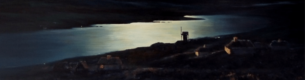 "Moonlight Night on the Dnieper" (part - river) by Arkhip Kuindzhi