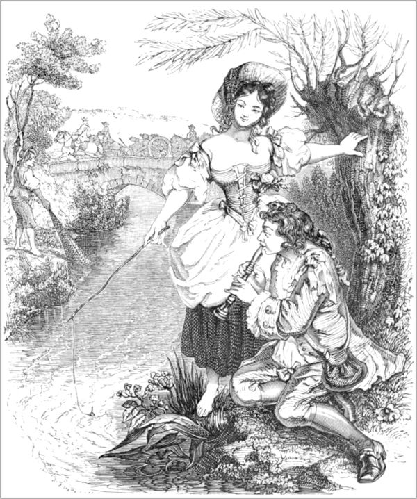 LES POISSONS ET LE BERGER QUI JOUE DE LA FLUTE