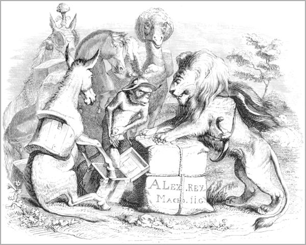 TRIBUT ENVOYÉ PAR LES ANIMAUX A ALEXANDRE