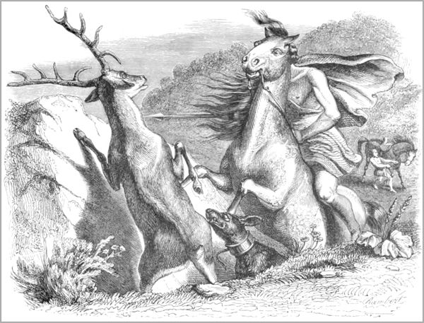LE CHEVAL S’ÉTANT VOULU VENGER DU CERF