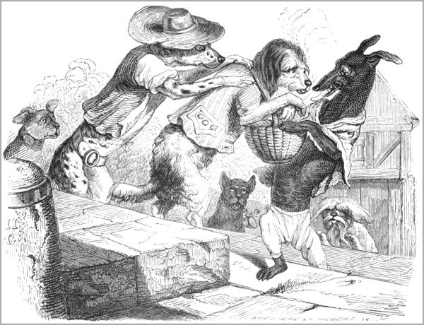 LE CHIEN QUI PORTE A SON COU LE DÎNÉ DE SON MAÎTRE