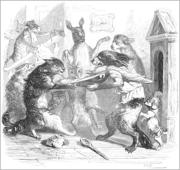 LA QUERELLE DES CHIENS ET DES CHATS, ET CELLE DES CHATS ET DES SOURIS.