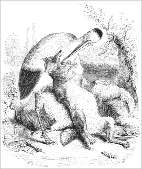 LE LOUP ET LA CIGOGNE