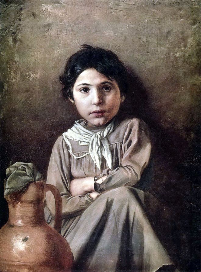 Girl with a jug. 1869