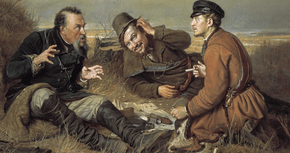 "Hunters at Rest" part hunter by Perov