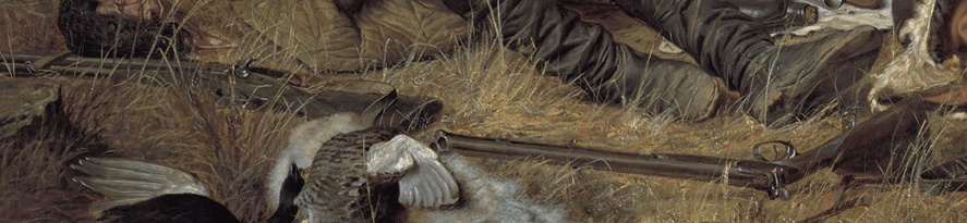 Hunter at Rest part riffles by Perov