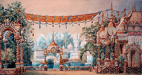 Konstantin Ivanov's original sketch for the set of The Nutcracker (1892).