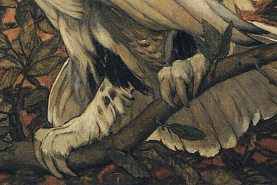 Sirin and Alkonost by Viktor Mikhailovich Vasnetsov part Alkonost's claws