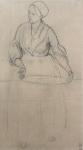 Fedotov's sketch of a cook with a dish