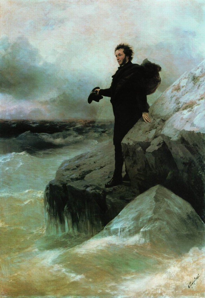 Pushkin's farewell to the sea. 1877 painted by Repin