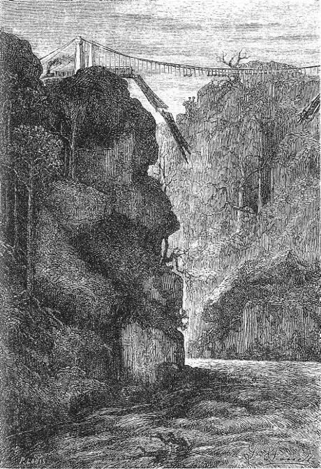 Le pont, définitivement ruiné, s’abîmait avec fracas.