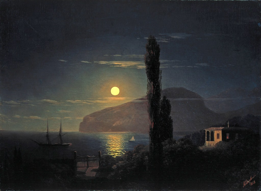 Moonlit night in Crimea 1859 by Ivan Aivazovsky
Лунная ночь в Крыму Айвазовского