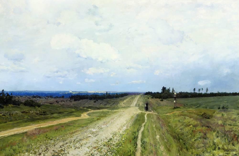 Vladimirka - The Vladimir's Road - 1892 - by Isaac  Levitan