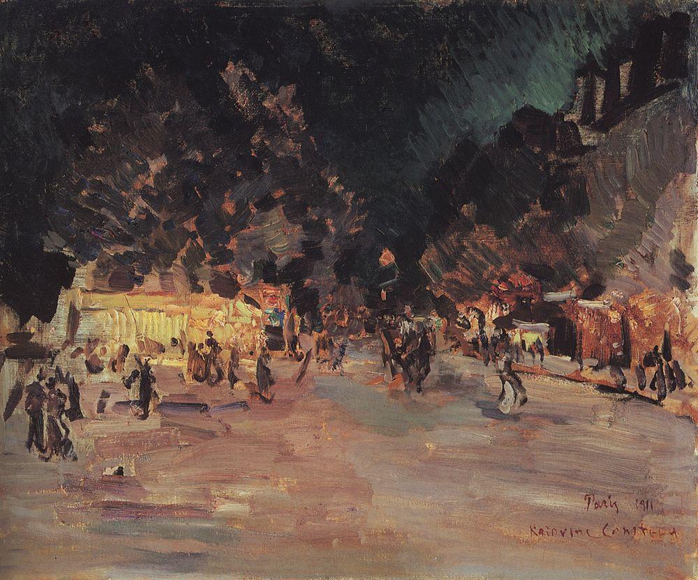 Paris at Night by Konstantin Korovin