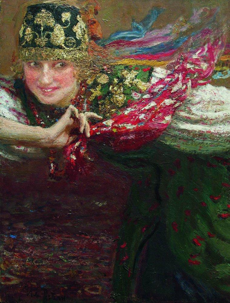 Dancing. 
Portrait of Mary Khlopushina by Ilya Yefimovich Repin 