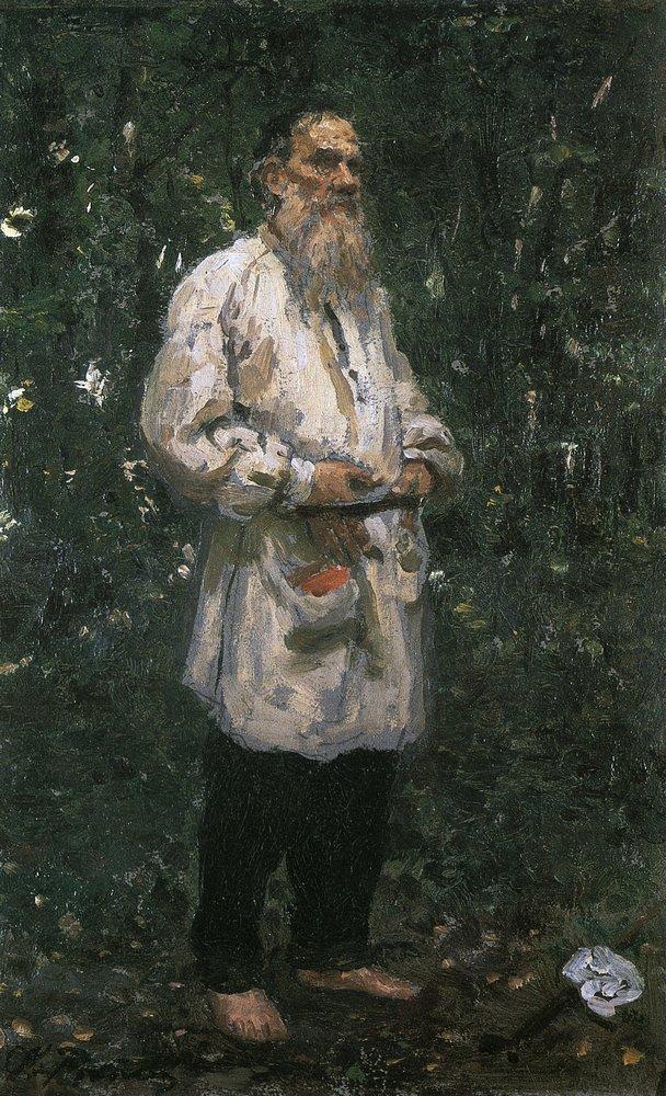 Leo Tolstoy barefoot by Ilya Yefimovich Repin - 1891