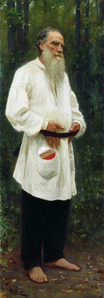 Leo Tolstoy barefoot by Ilya Yefimovich Repin -1901