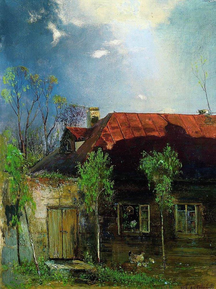 A house in the province. Spring by Aleksey Savrasov - 1878
