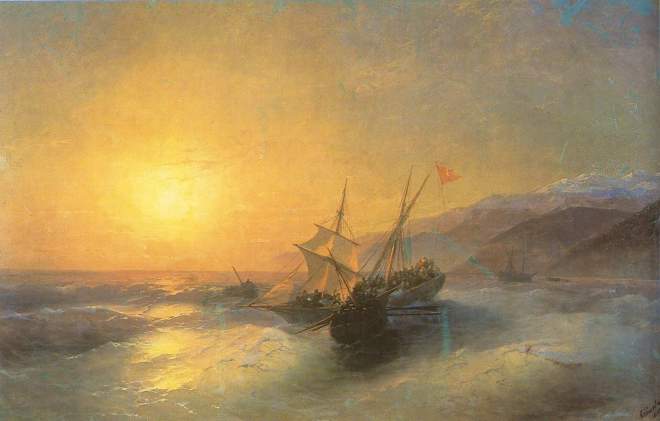 Взятие русскими матросами турецкой кочермы и освобождение пленных кавказских женщин – 1880