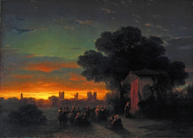 Вид в Крыму при закате – 1862