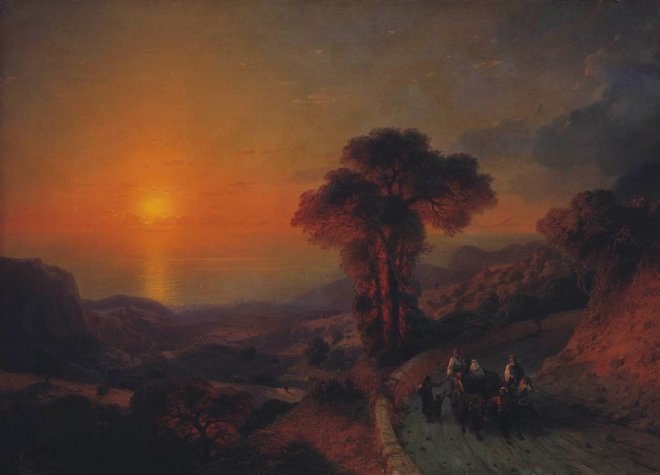 Вид моря с гор Крыма - 1864