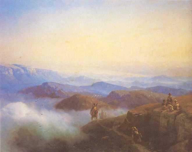 Гряда Кавказских гор - 1869