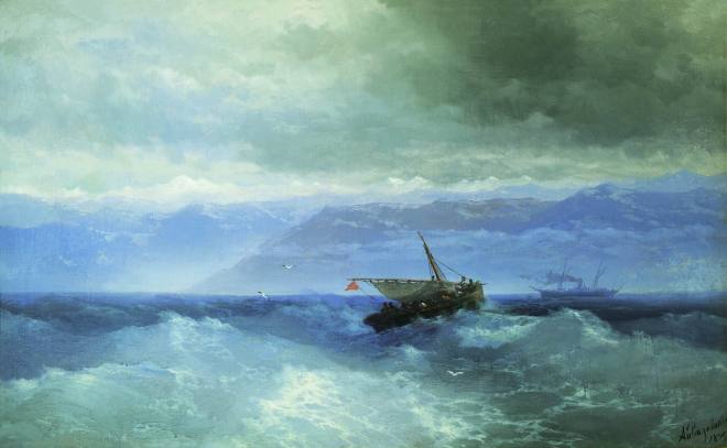 Кавказские горы с моря - 1899