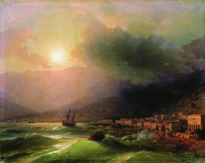 Приморский город. Вид Ялты - 1866