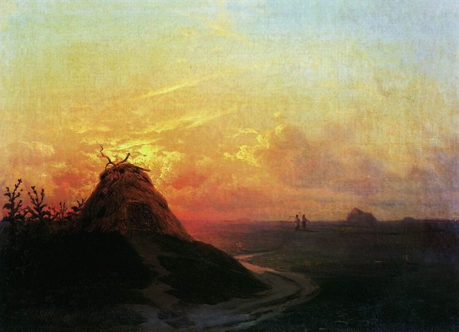 Сжатое поле. Закат - 1861
