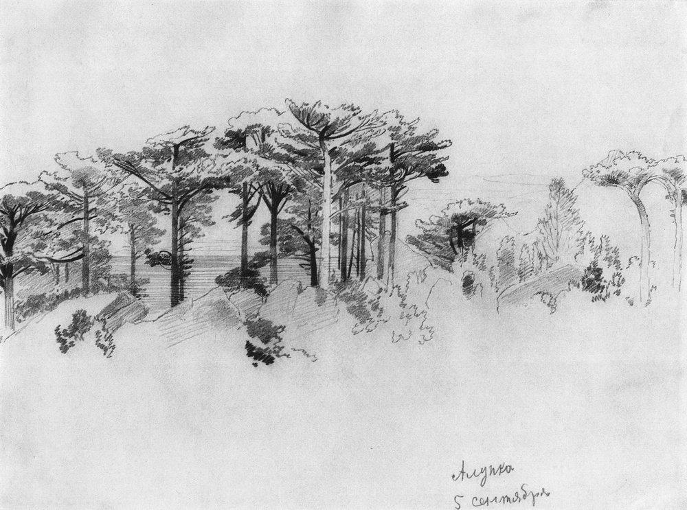 Сосны над морем. Алупка - 1879