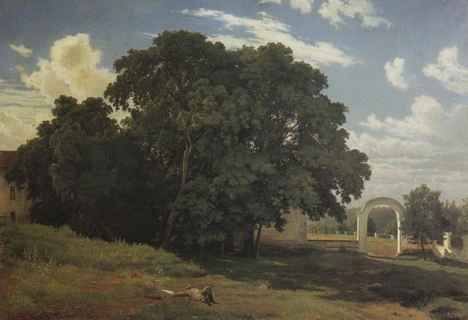У церковной ограды. Валаам - 1867