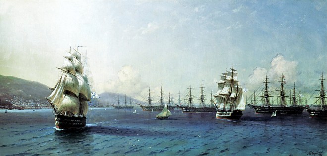 Черноморский флот в Феодосии – 1890