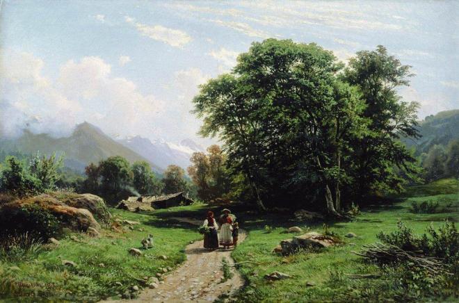 Швейцарский пейзаж - 1866