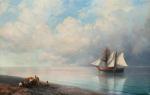 Calm sea in the early evening - Aivazovsky