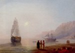 Conversation on the shore. Twilight - Aivazovsky