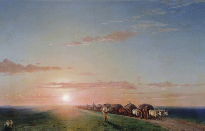 Convoy in the steppe - Aivazovsky