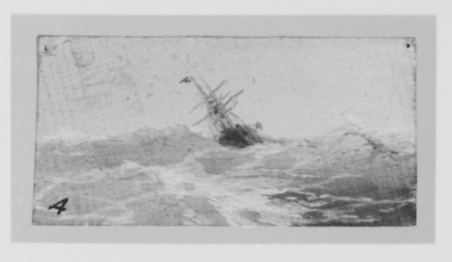 Корабль в бурном море - 1892