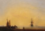 Evening. Moored - Aivazovsky