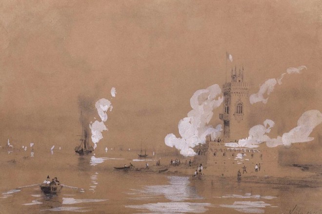 Fortress by the sea - Aivazovsky