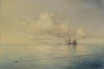 Landscape with a sailboat - Aivazovsky