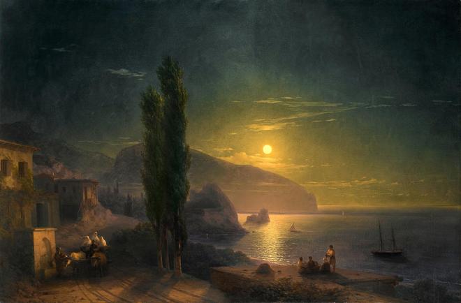 Moonrise over Ayu Dag - Aivazovsky
