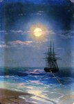 Night at sea - Aivazovsky