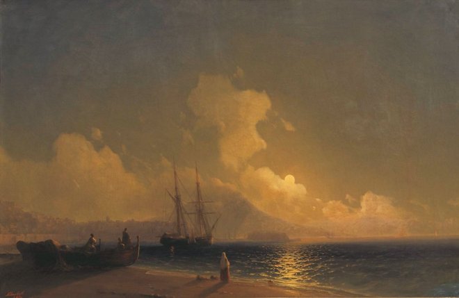 Night at sea - Aivazovsky