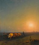 Plowing the Fields Crimea - Aivazovsky