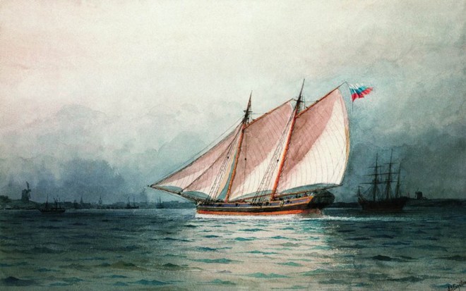 Schooner under sail - Aivazovsky