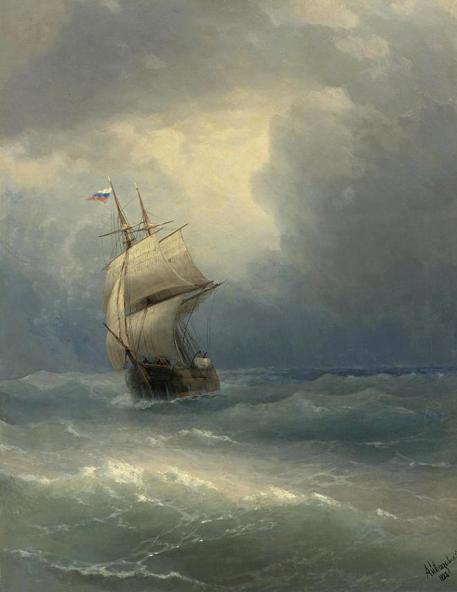 Ship at Sea - Aivazovsky