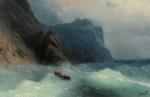 Shipwreck on a Rocky Shore - Aivazovsky
