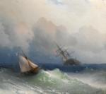 Two Ships at Sea - Aivazovsky